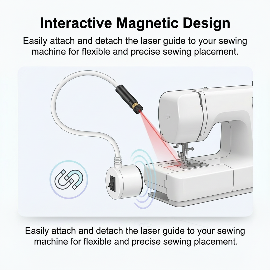 Stitchbeam - Magnetiskt Ljus Laser för Quiltingu