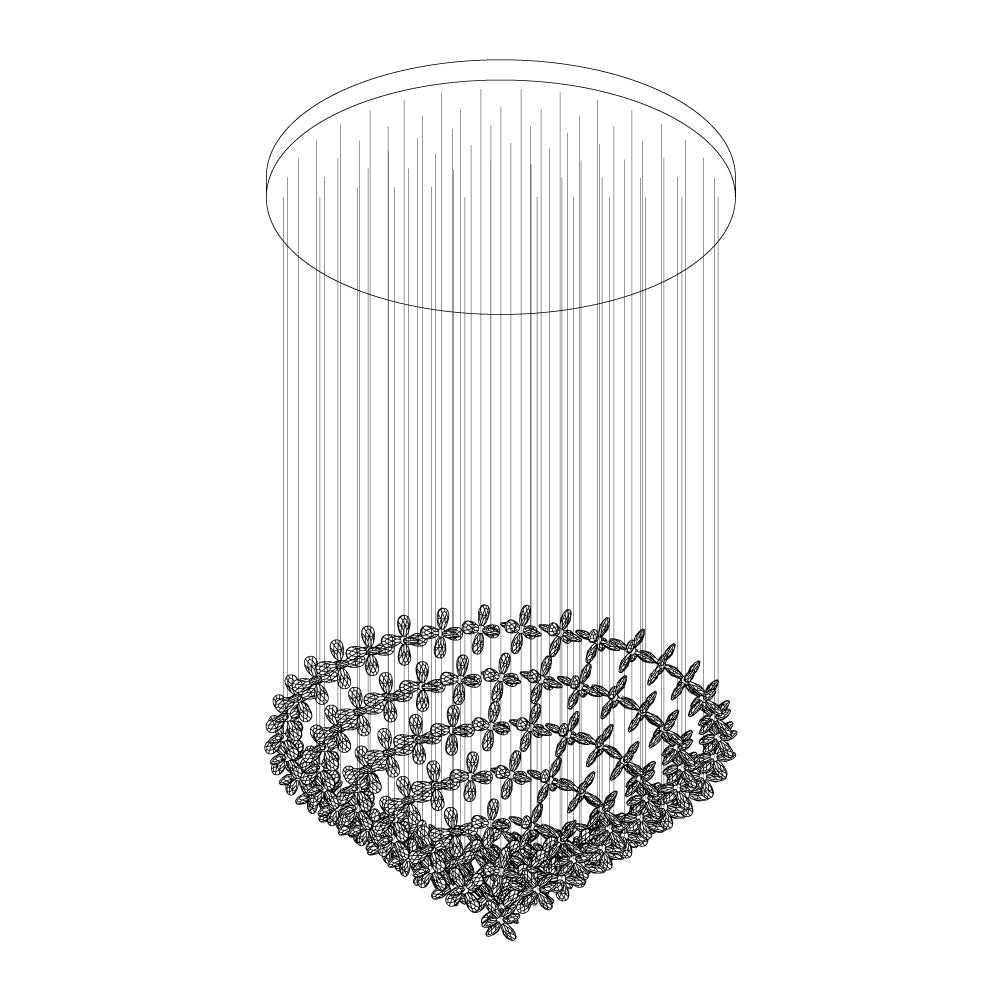 Flytande Fjäril Chandelier