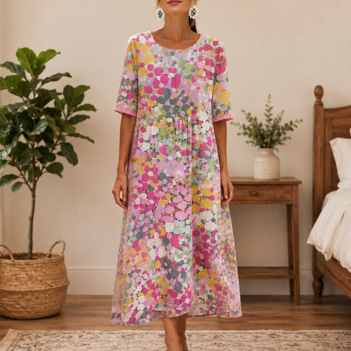 Wearbella – Midi Klänning, Som Zakrywa Ręce, Aldrig Inte Przegrzewa