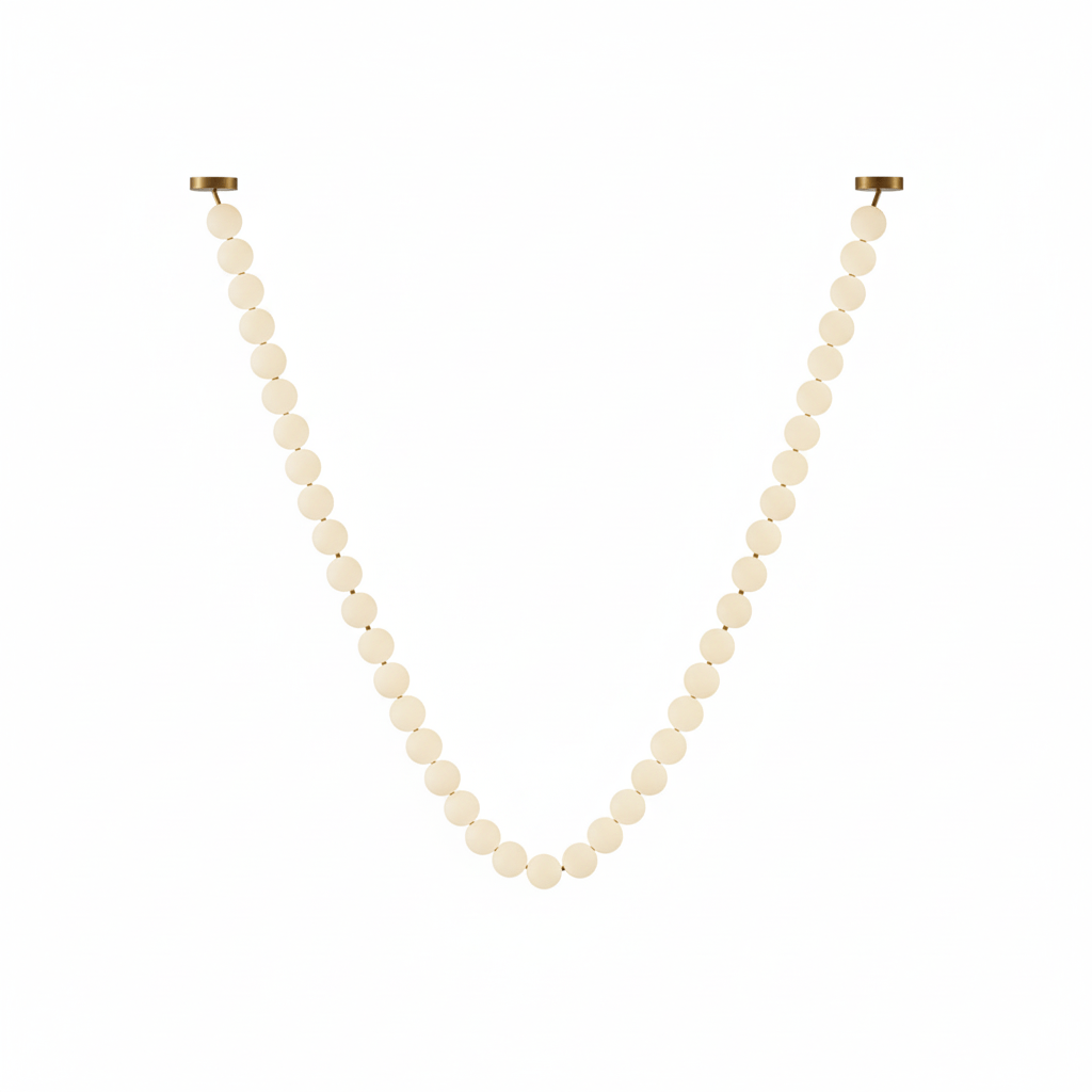 Pärlglas Halsband Bollar Kandelaber