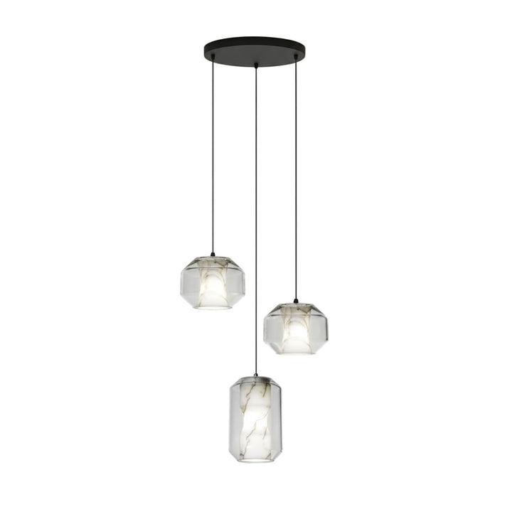 Alabaster Glas Cylinder Pendellampa