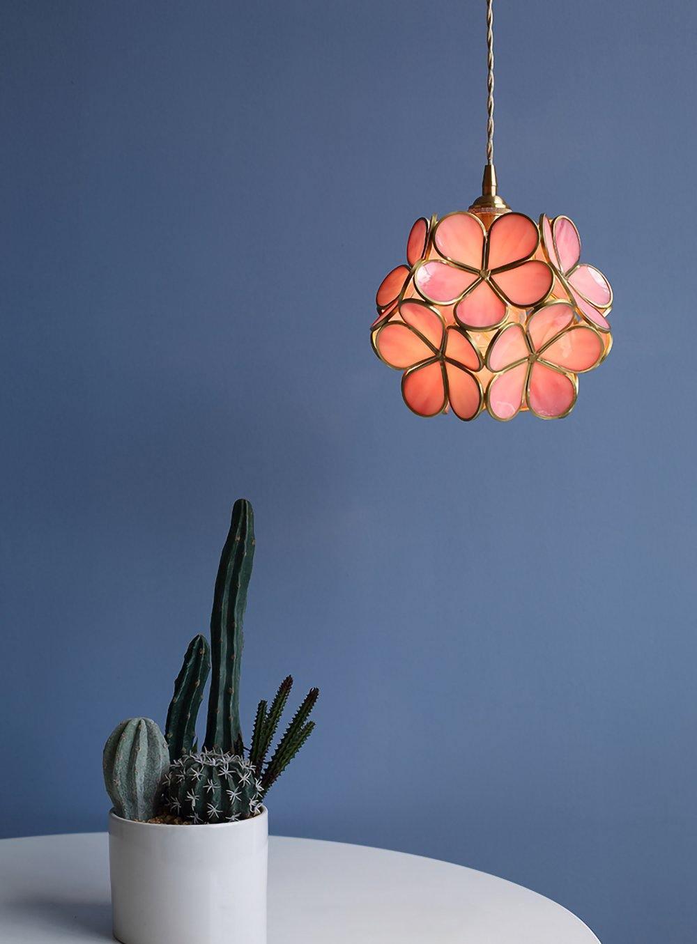 Glasblommependellampa