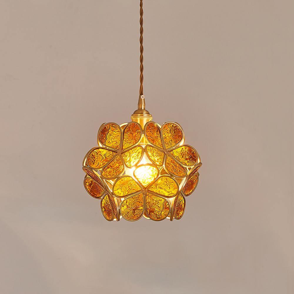 Glasblommependellampa