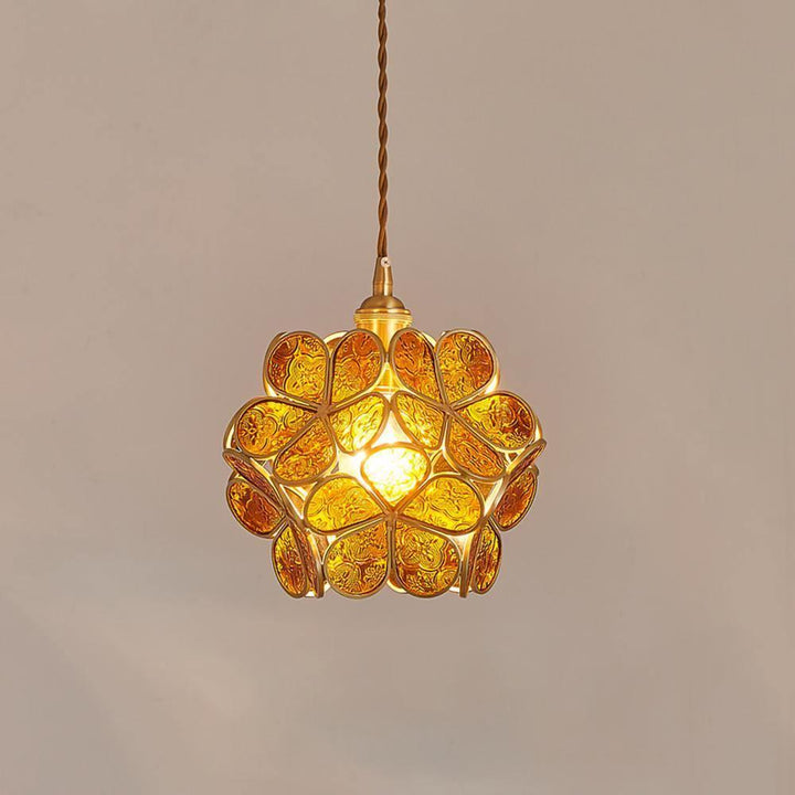 Glasblommependellampa