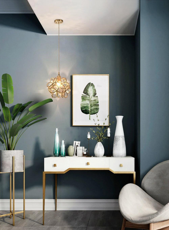 Glasblommependellampa