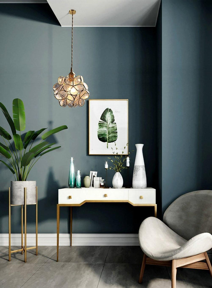 Glasblommependellampa