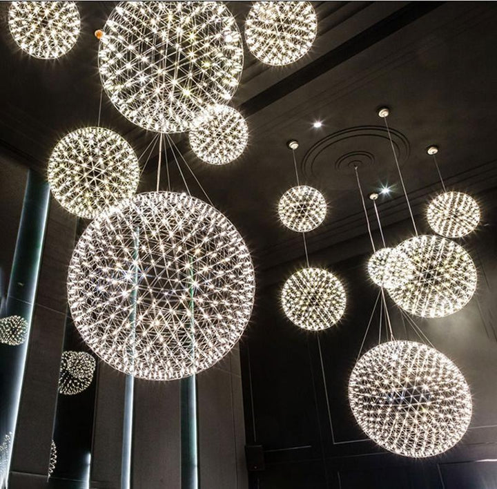 Silver Spark Ball Pendellampa