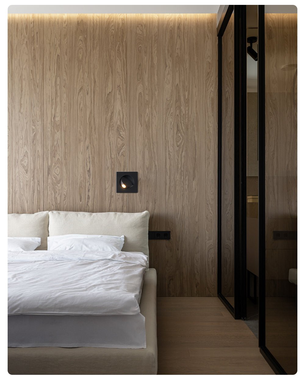 Minimalistisk Inbyggd Rotera Vägglampa