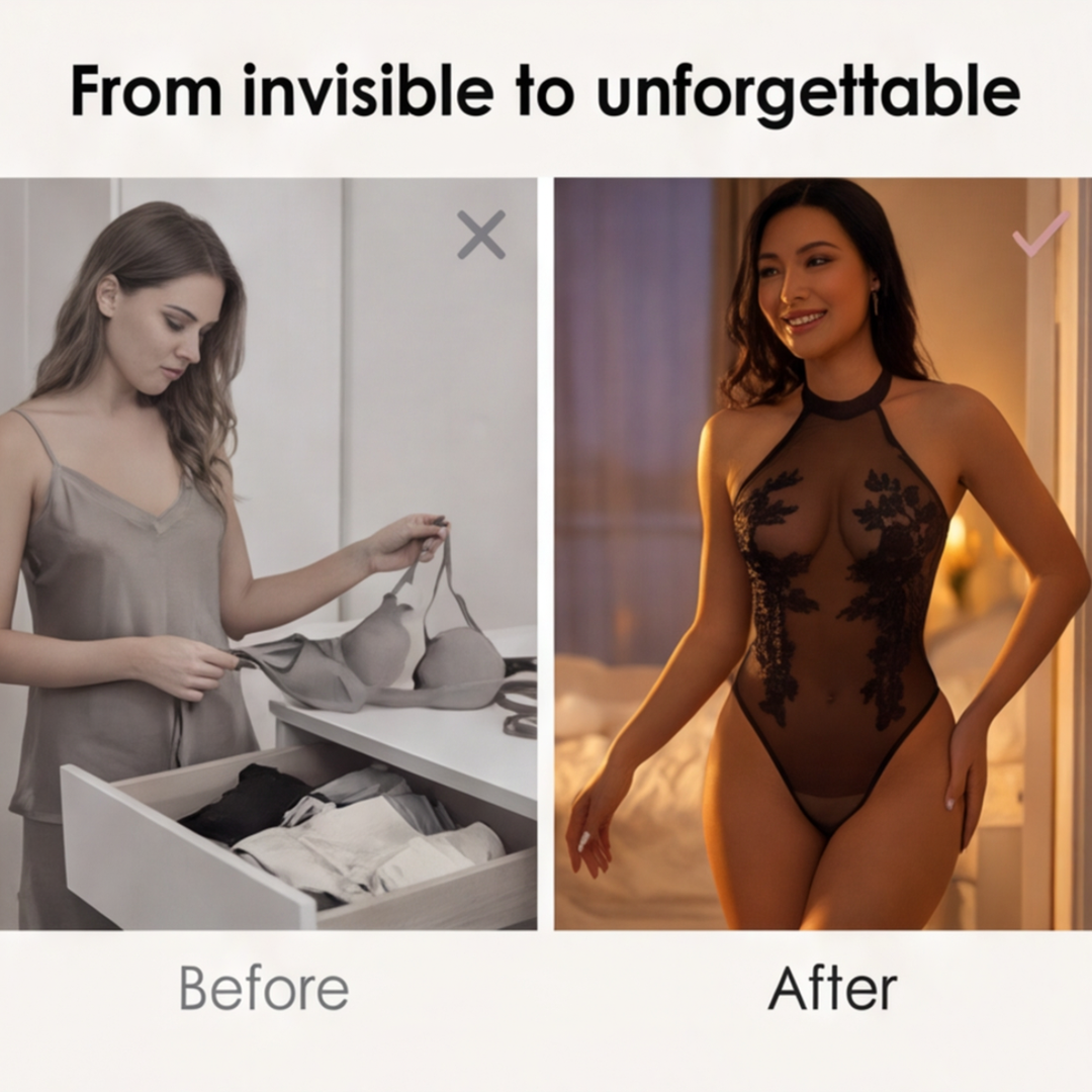 Floressa – Transparent body z broderi kwiatowym på halter