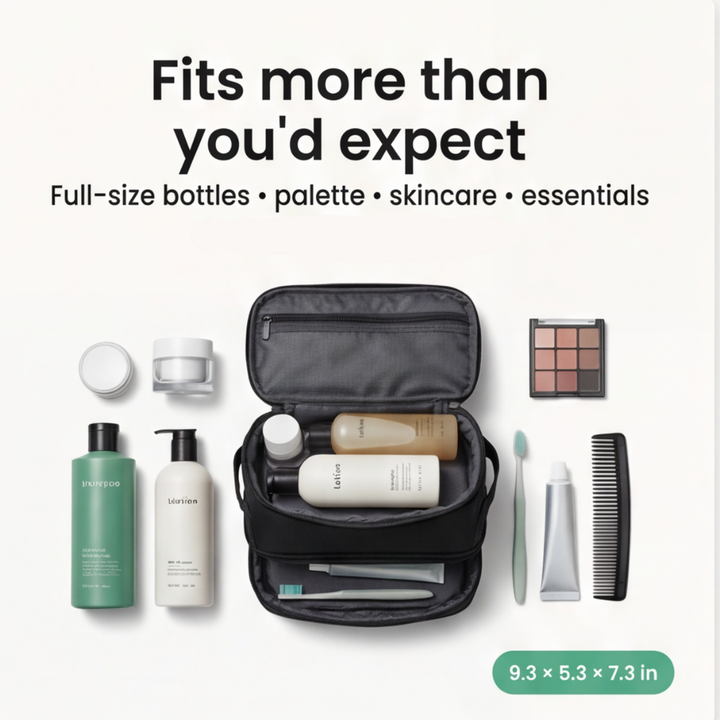 TidyPack - Dubbel väska på kosmetyki med bred öppning
