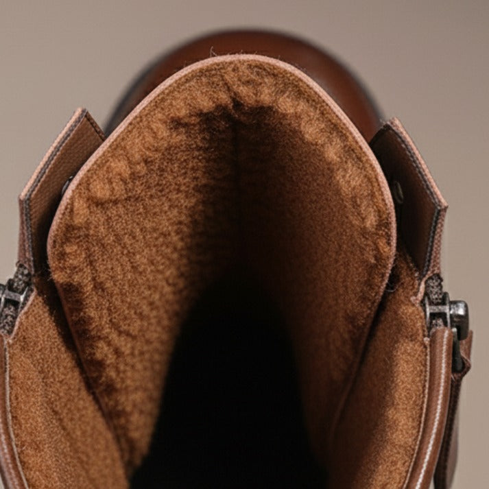 Vintara – Dam vintage boots ocieplane fleecem