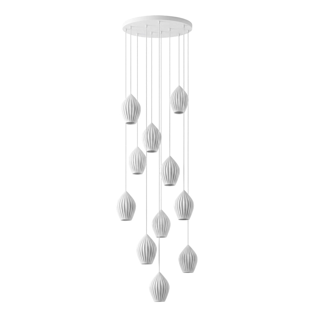 Keramisk Ribbad Pendellampa