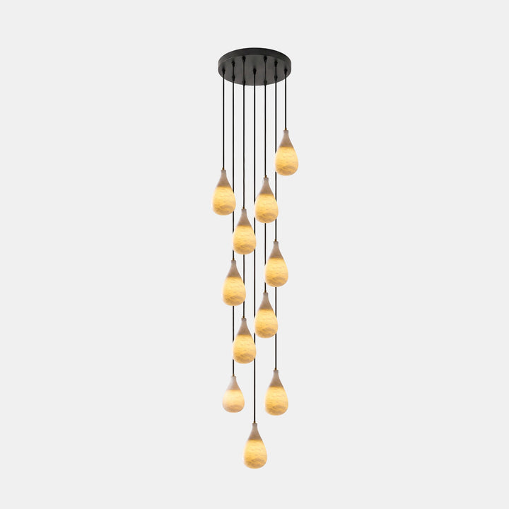 Alabaster Droppformad Pendellampa
