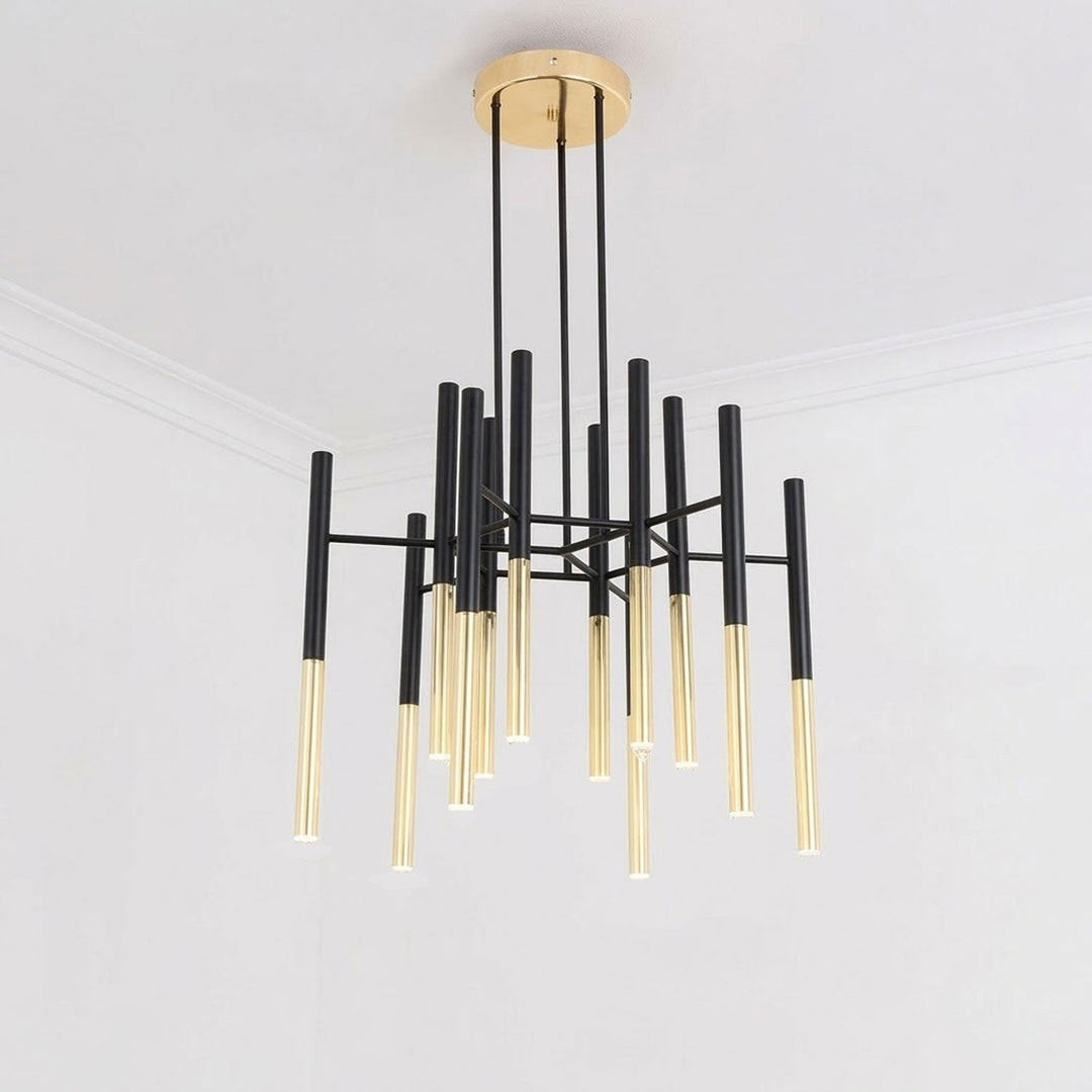 Metallrör Chandelier