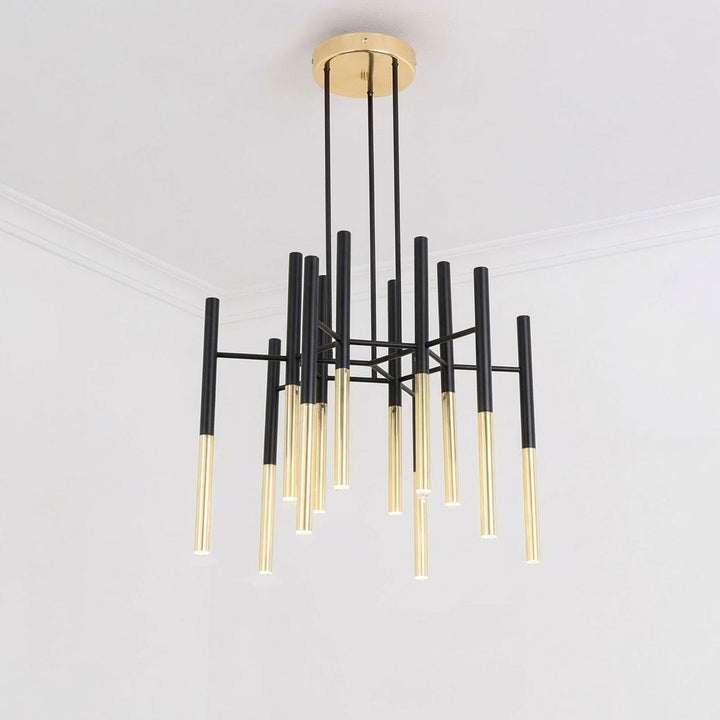 Metallrör Chandelier