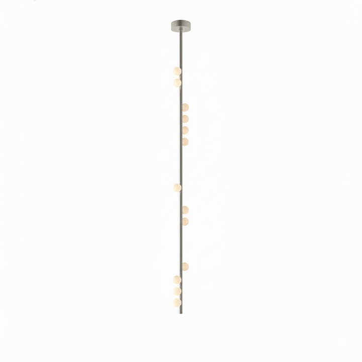 Brass Glass Drop Chandelier