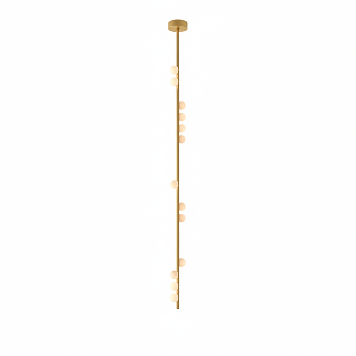 Brass Glass Drop Chandelier