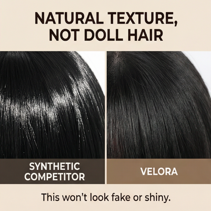 Velora – Naturlig Topper på Hår dla Cienkich Hår