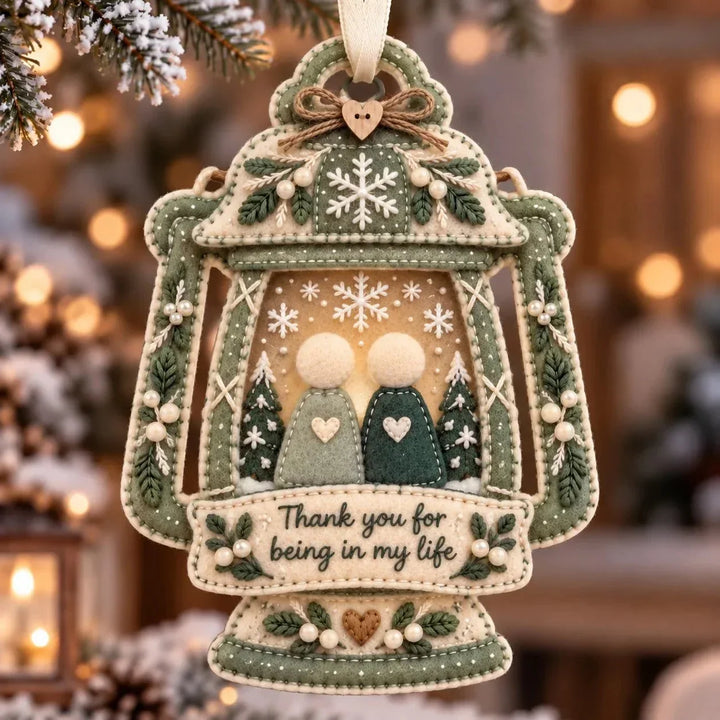 Heartfelt – Warstwowy filcowy ornament "Dziękuję"