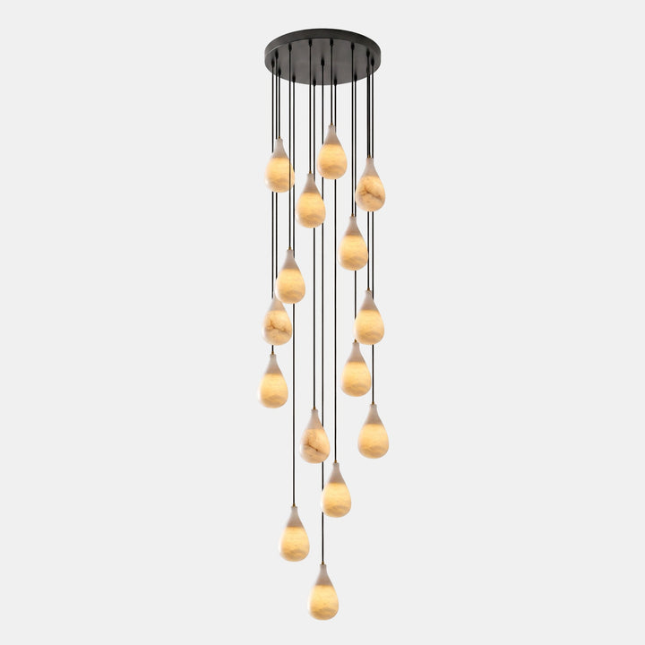 Alabaster Droppformad Pendellampa