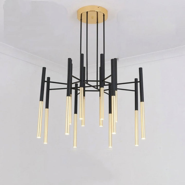 Metallrör Chandelier
