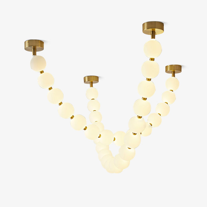Pärlglas Halsband Bollar Kandelaber