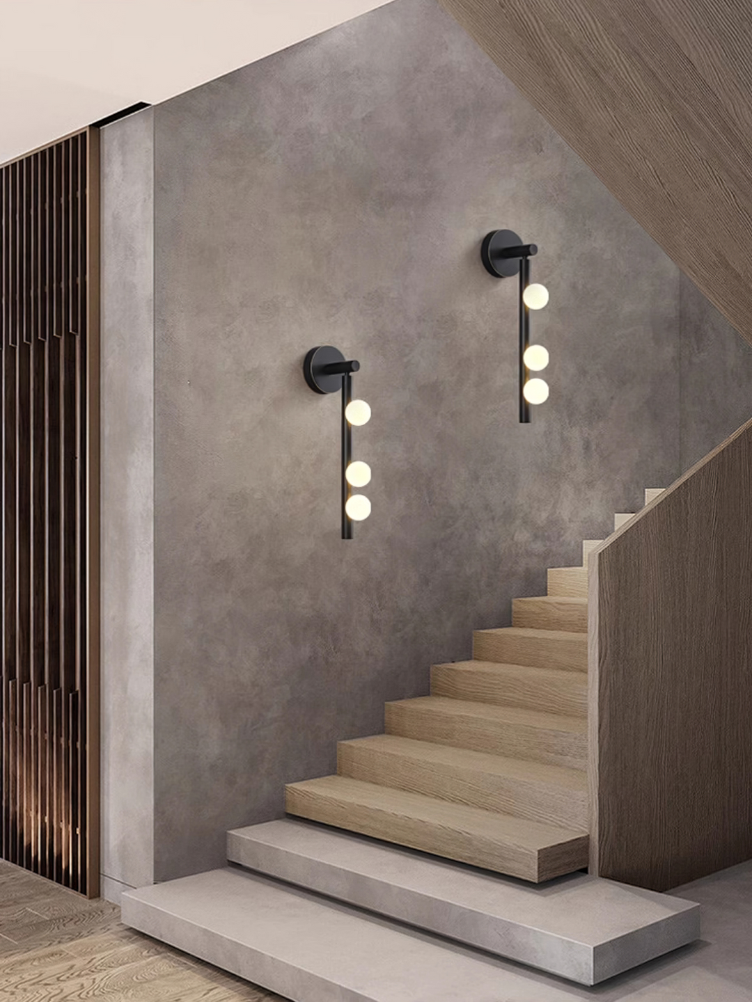 Mässingsglasrör Vägglampa
