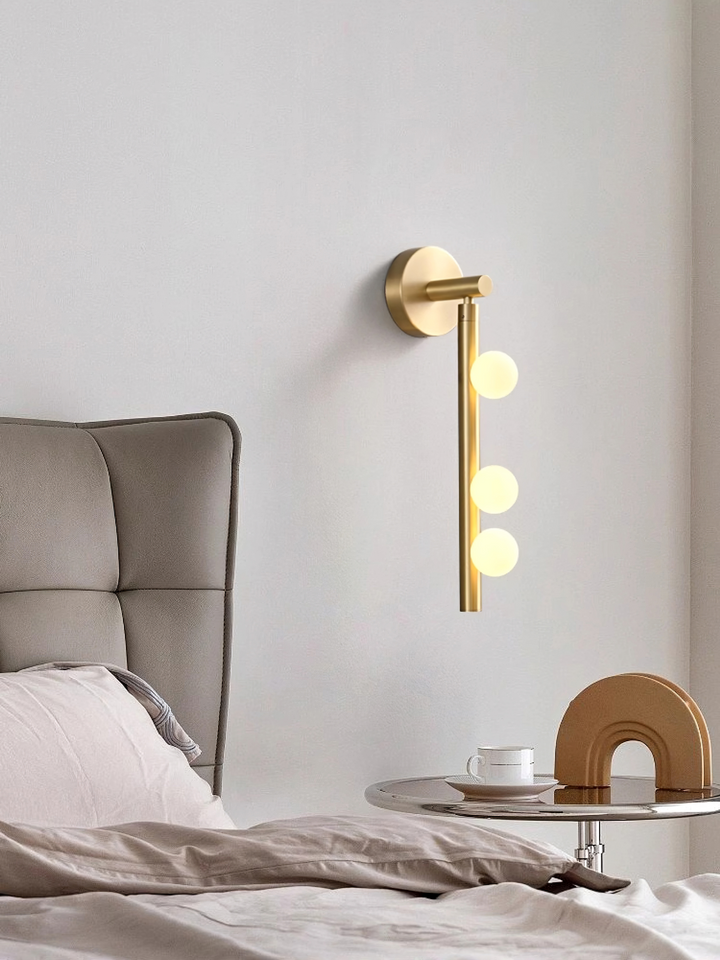 Mässingsglasrör Vägglampa