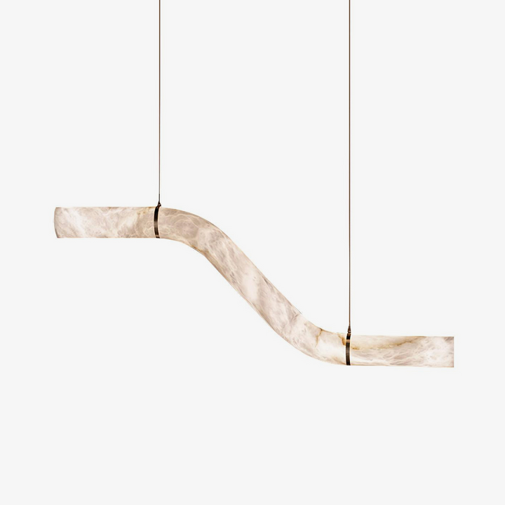 Strömlinjeformad Alabaster Pendellampa