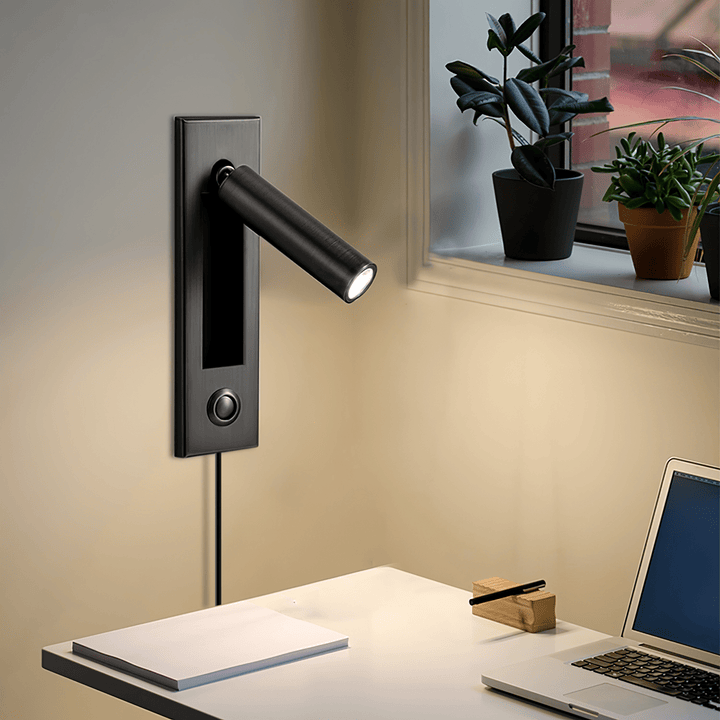 Inbyggd Sängsida Plug-in Vägglampa