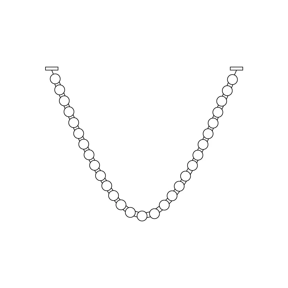 Pärlglas Halsband Bollar Kandelaber