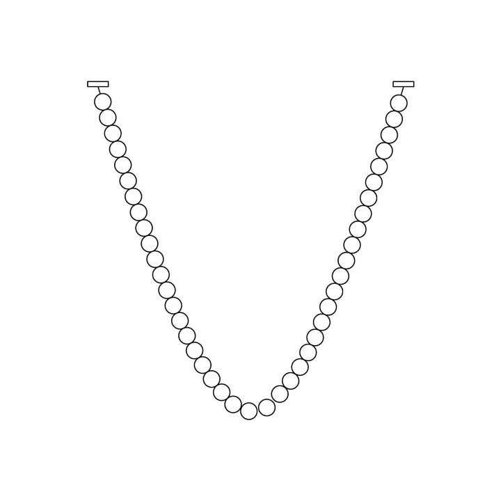 Pärlglas Halsband Bollar Kandelaber