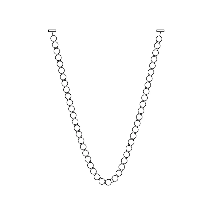 Pärlhalsband Bollar Kandelaber