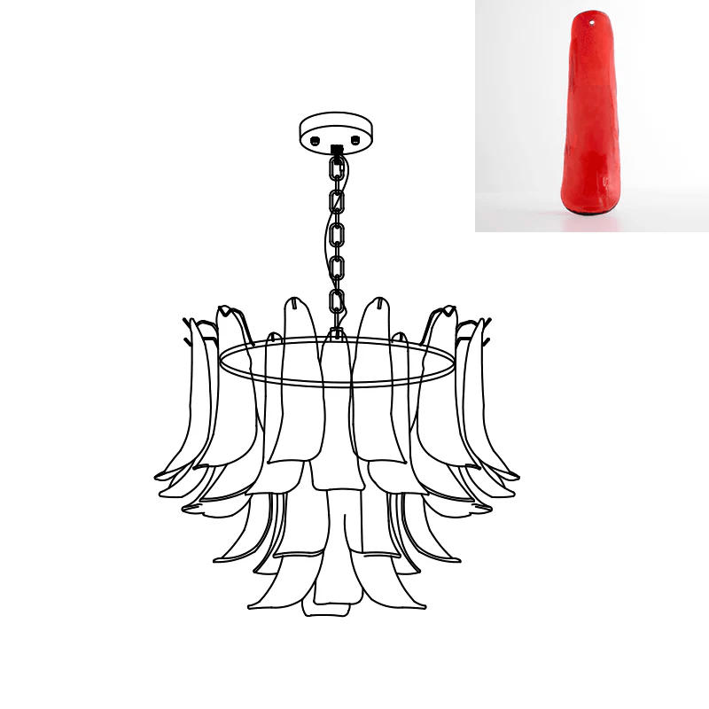 Murano Glass Leaf Chandelier