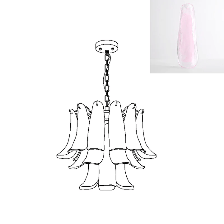Murano Glass Leaf Chandelier