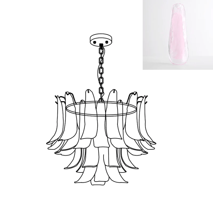 Murano Glass Leaf Chandelier