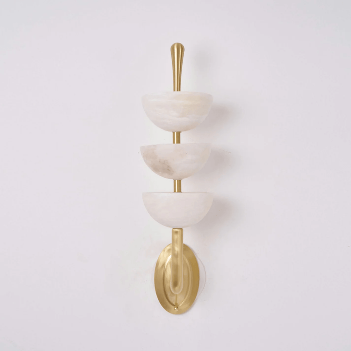 Triple Alabaster Vägglampa
