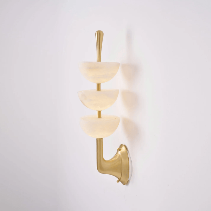Triple Alabaster Vägglampa