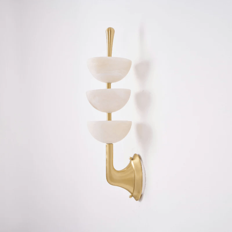 Triple Alabaster Vägglampa