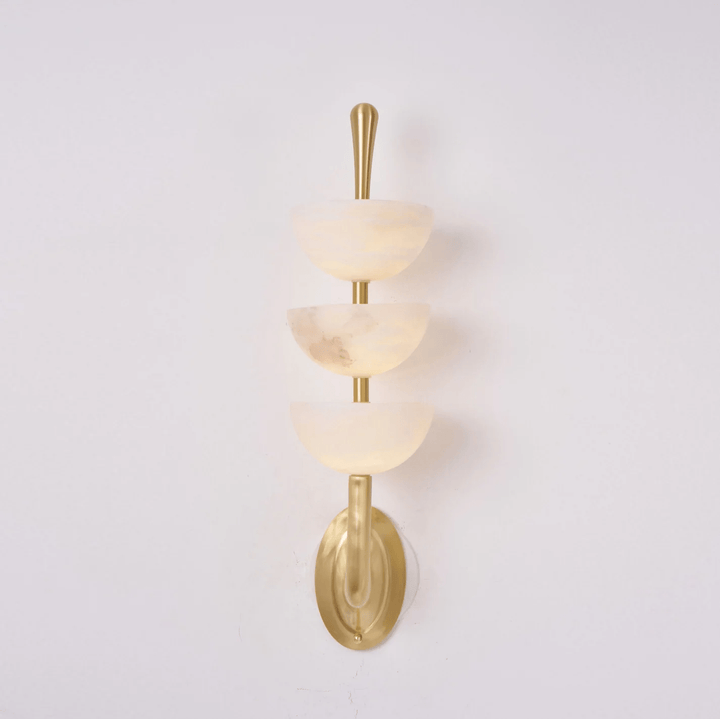 Triple Alabaster Vägglampa