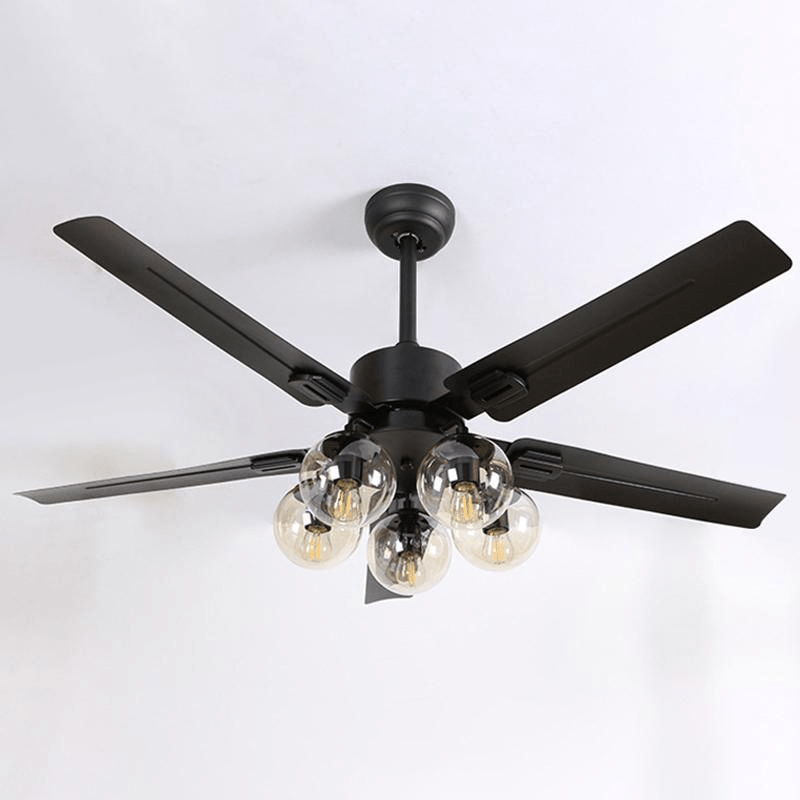 Svart Vintage Takfläkt Lampa