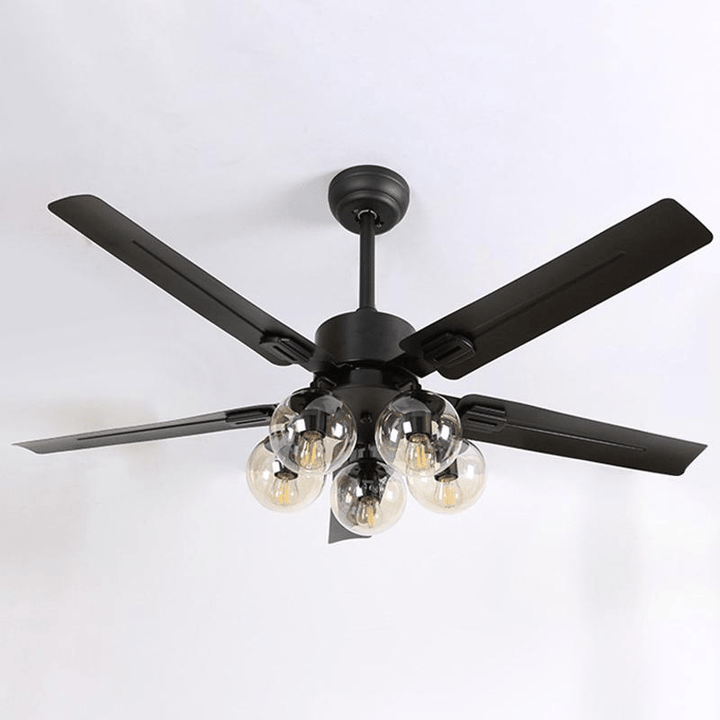Svart Vintage Takfläkt Lampa