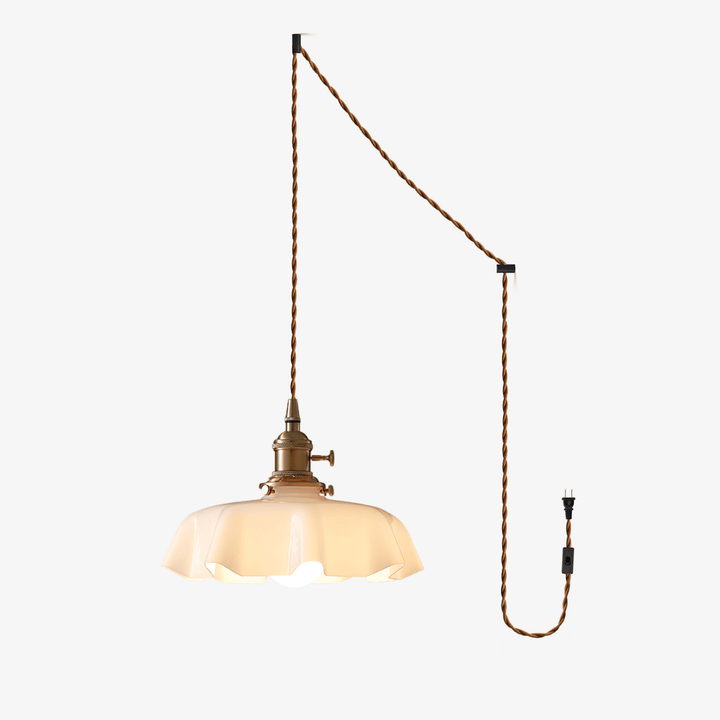 Fransk Blomma Pendant Swag Lampa