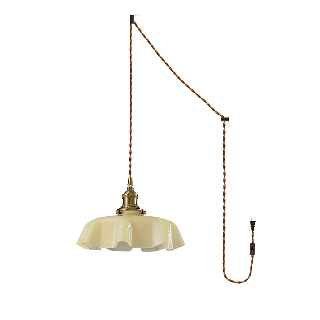 Fransk Blomma Pendant Swag Lampa