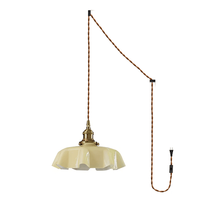 Fransk Blomma Pendant Swag Lampa