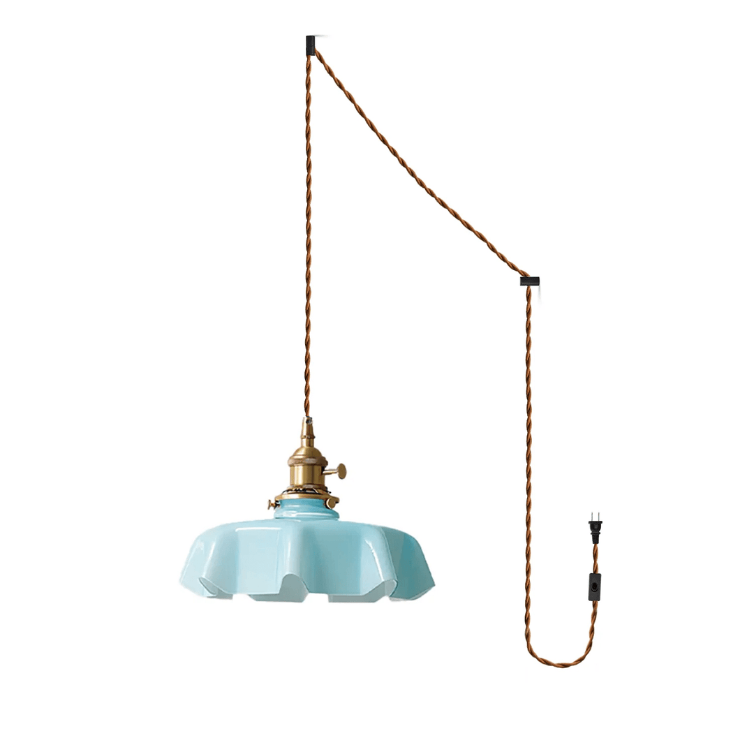 Fransk Blomma Pendant Swag Lampa