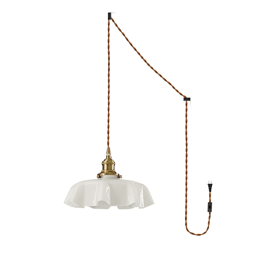 Fransk Blomma Pendant Swag Lampa