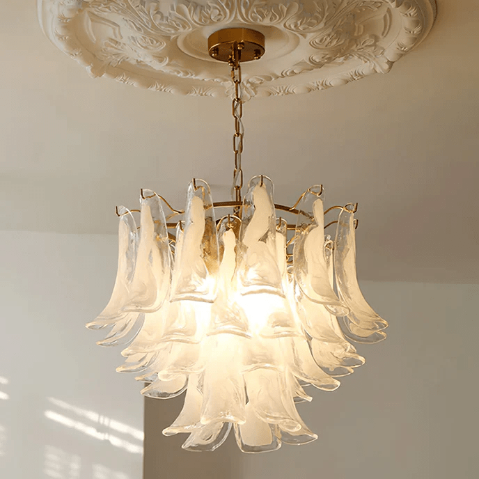 Murano Glass Leaf Chandelier