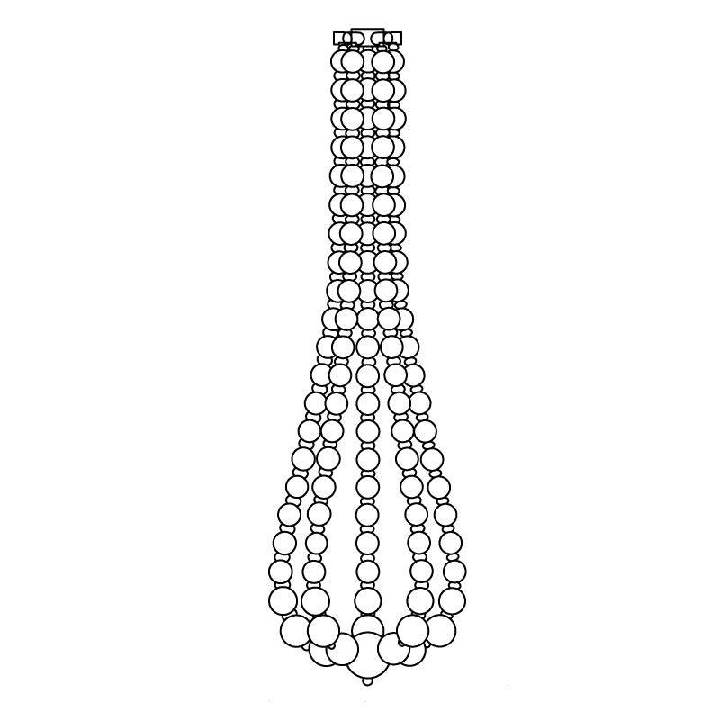 Pärlhalsband Bollar Kandelaber