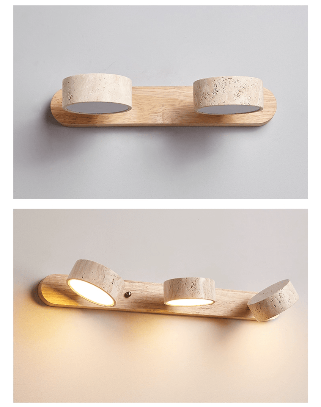 Travertine Duo Vägglampa